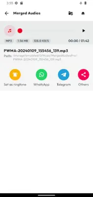 Merge Audios android App screenshot 1
