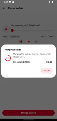 Merge Audios android App screenshot 2